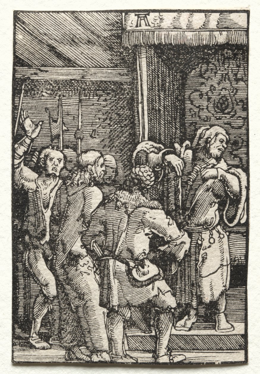 La caída y redención del hombre: Cristo ante Caifás de Albrecht Altdorfer