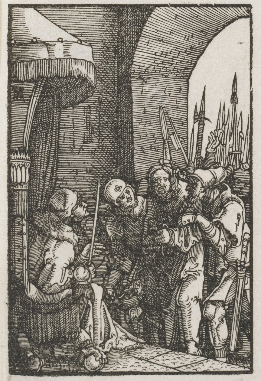 La caída y redención del hombre: Cristo ante Pilato de Albrecht Altdorfer