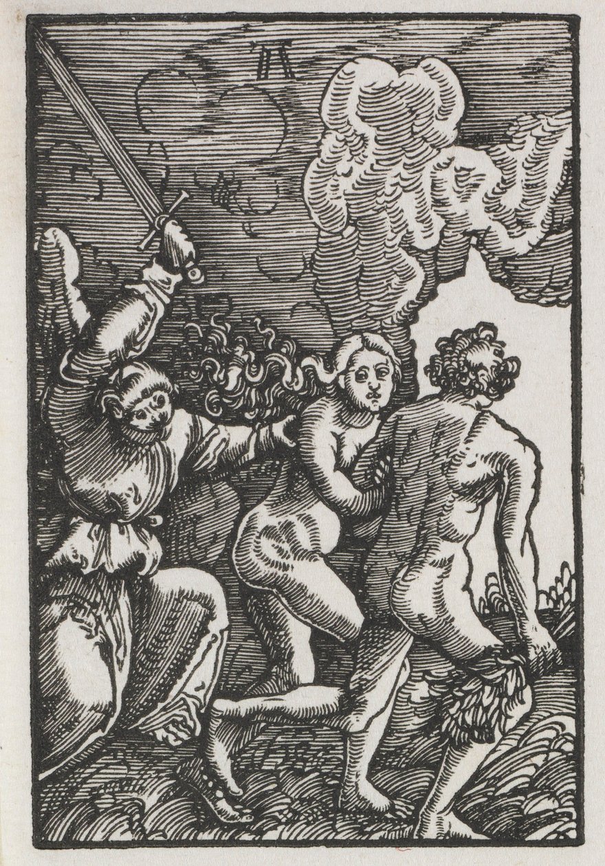 La Caída y Redención del Hombre: La Expulsión del Edén, c. 1515 de Albrecht Altdorfer