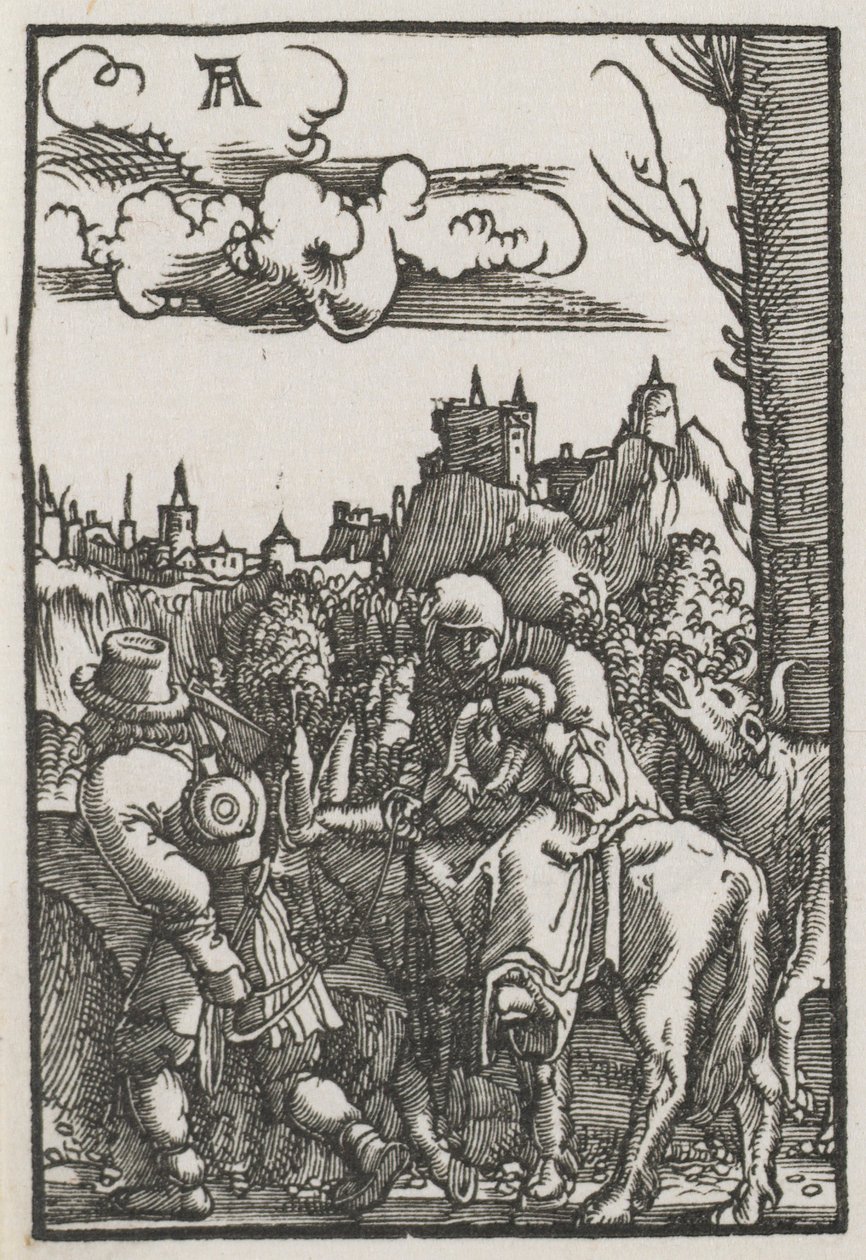 La caída y redención del hombre: La huida a Egipto, c. 1515 de Albrecht Altdorfer