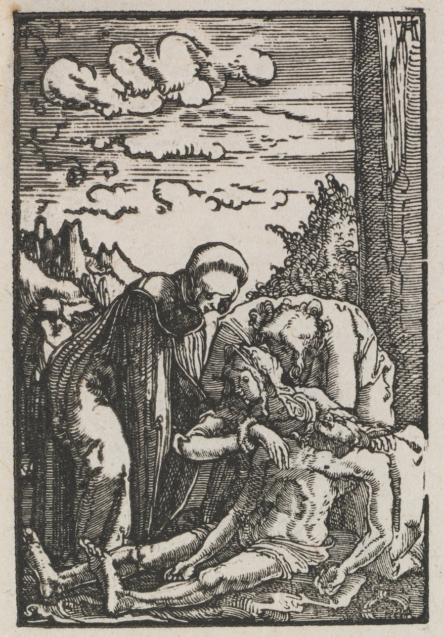 La Caída y Redención del Hombre: El Lamento Bajo la Cruz de Albrecht Altdorfer