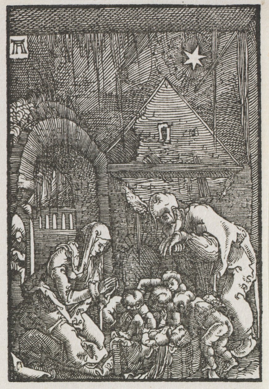 La caída y redención del hombre: La Natividad, c. 1515 de Albrecht Altdorfer