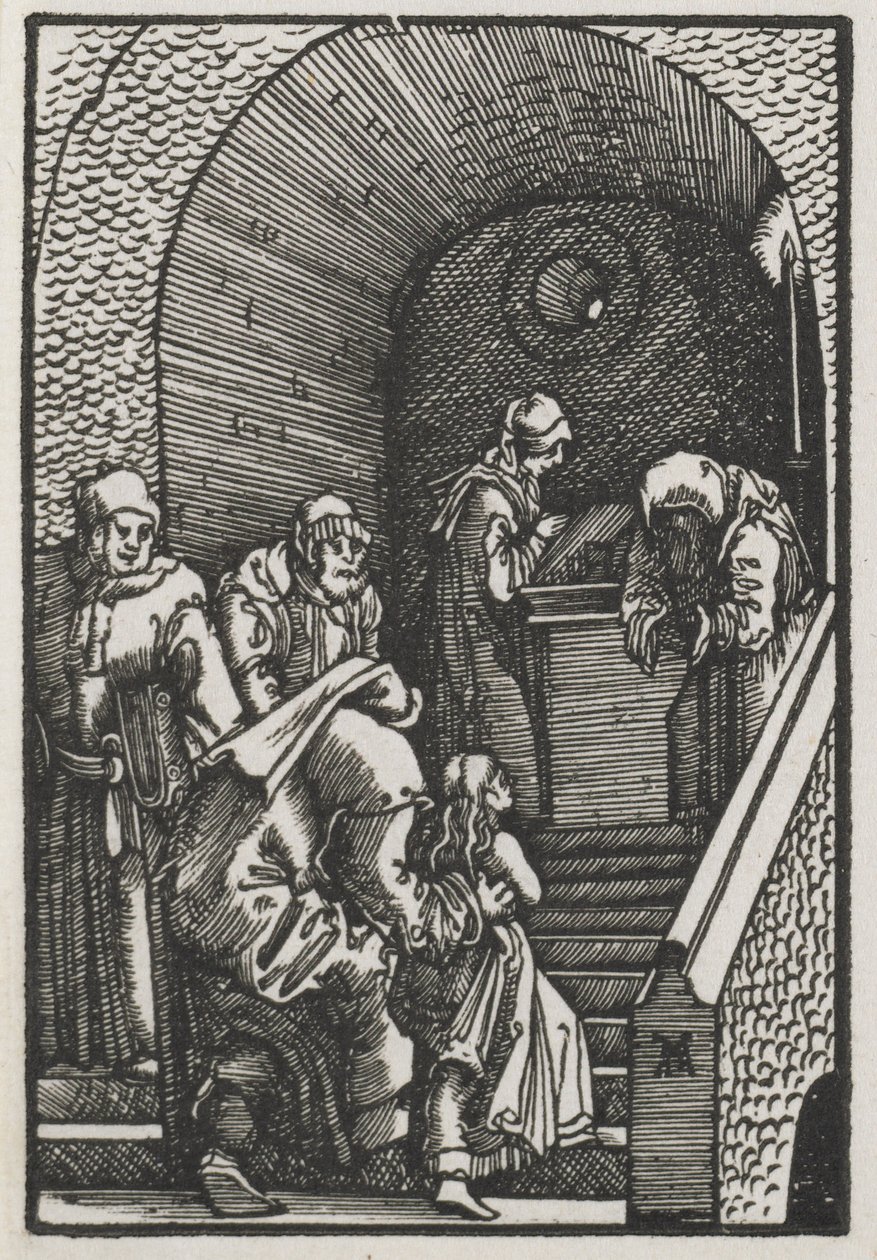 La caída y redención del hombre: La presentación de la Virgen en el templo de Albrecht Altdorfer