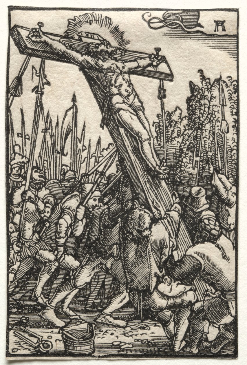La Caída y Redención del Hombre: La Elevación de la Cruz, c. 1515 de Albrecht Altdorfer