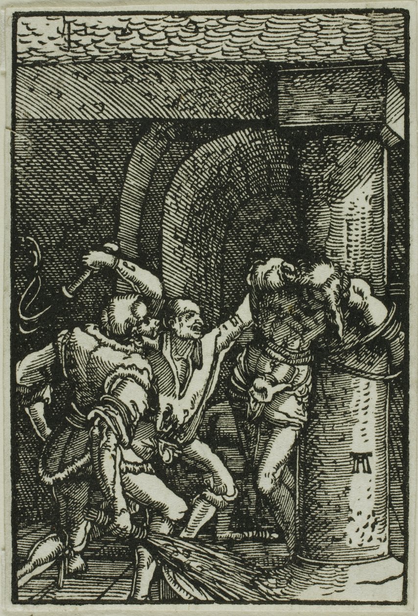 La Flagelación, de La Caída y Redención del Hombre de Albrecht Altdorfer