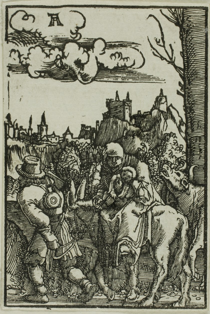 La huida a Egipto, de La caída y redención del hombre de Albrecht Altdorfer