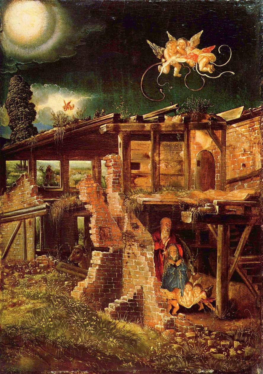 La Noche Santa El Nacimiento de Cristo, c. 1513 de Albrecht Altdorfer