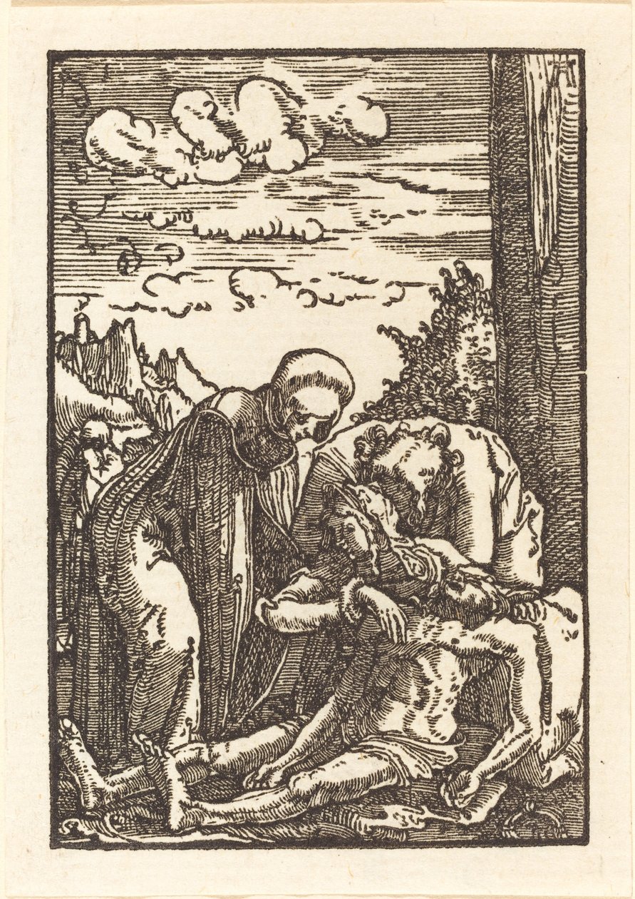 La lamentación bajo la cruz de Albrecht Altdorfer