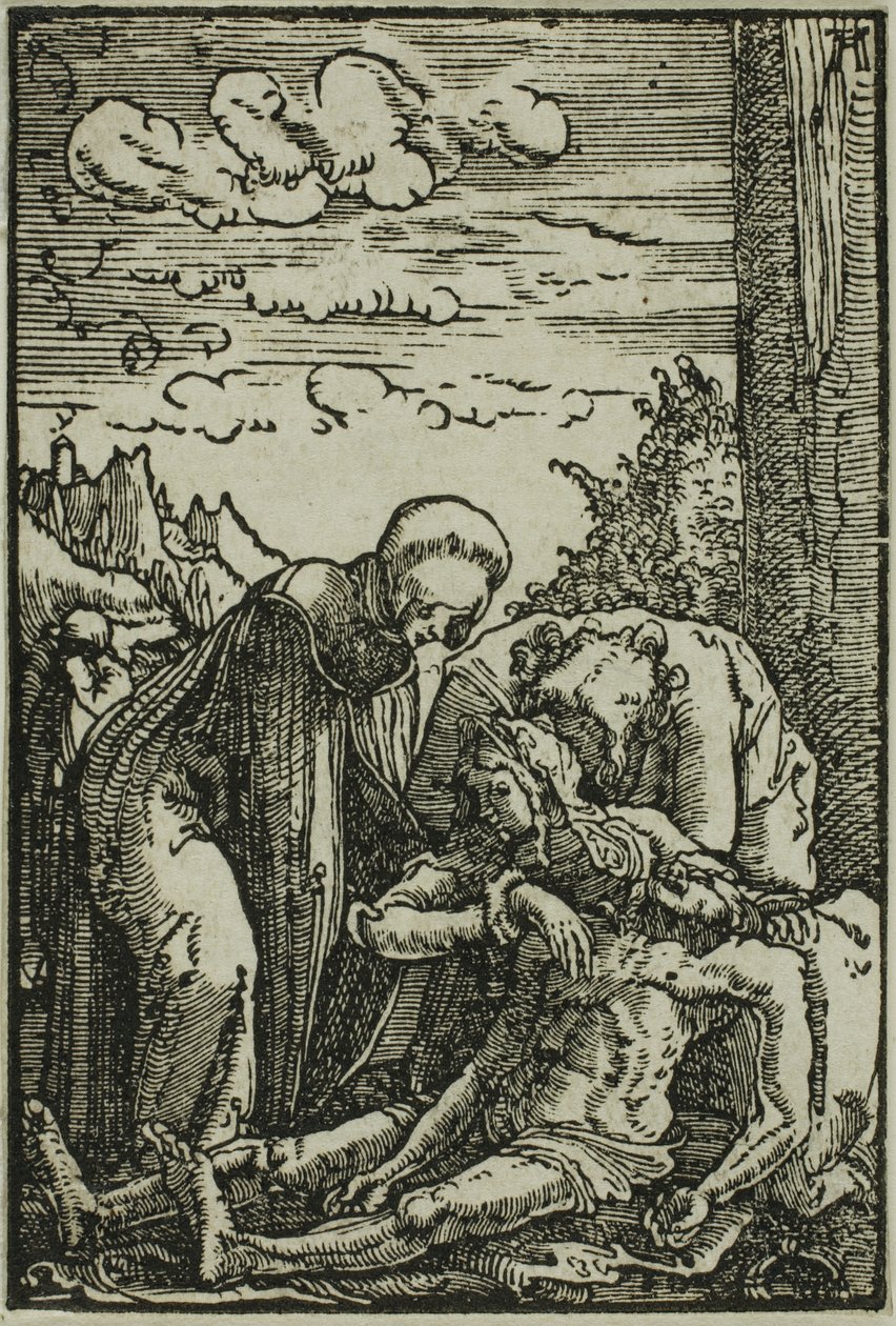 El lamento de la Virgen, de La caída y redención del hombre de Albrecht Altdorfer