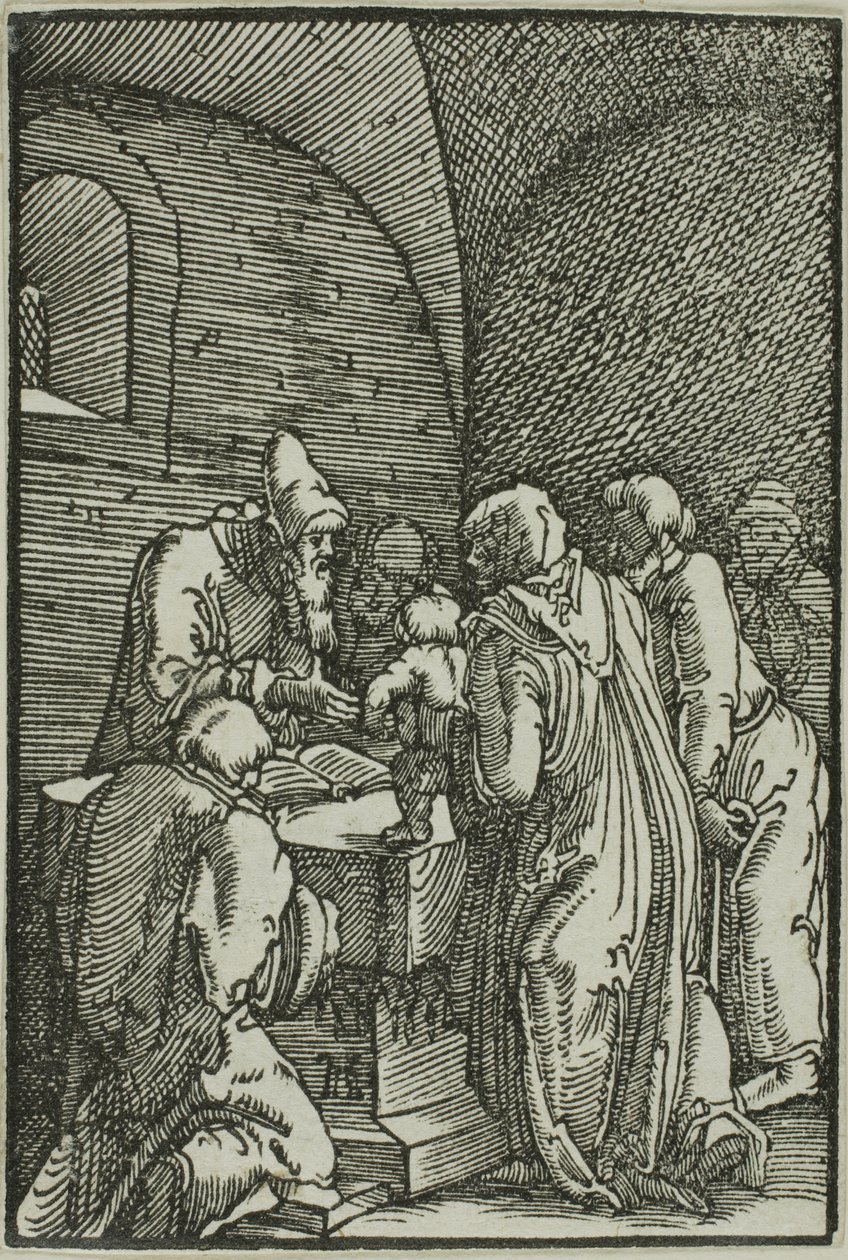 La presentación en el templo, de La caída y redención del hombre de Albrecht Altdorfer