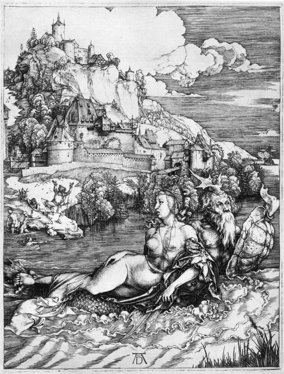 Un monstruo marino llevándose a una princesa, 1500, 1936 de Albrecht Dürer