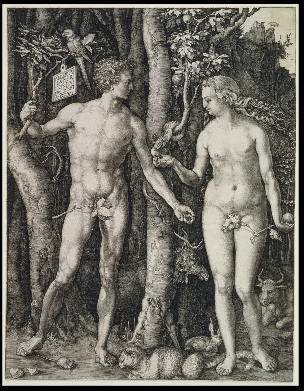Adán y Eva (La caída del hombre) de Albrecht Dürer