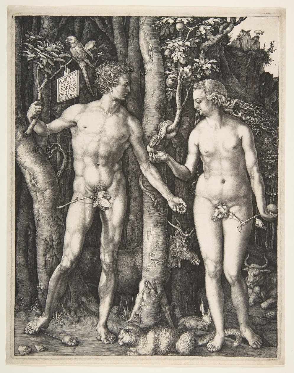 Adán y Eva, 1504 de Albrecht Dürer