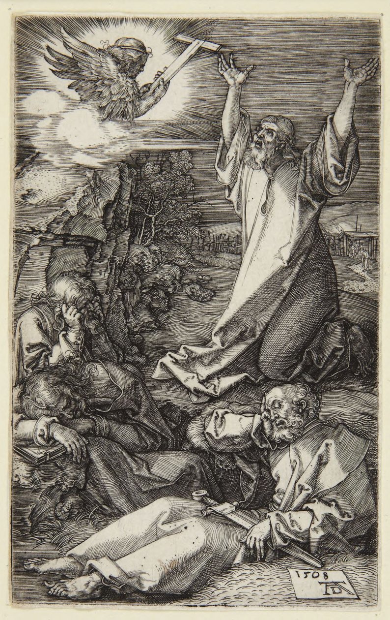 La agonía en el huerto (serie de la Pasión grabada) de Albrecht Dürer