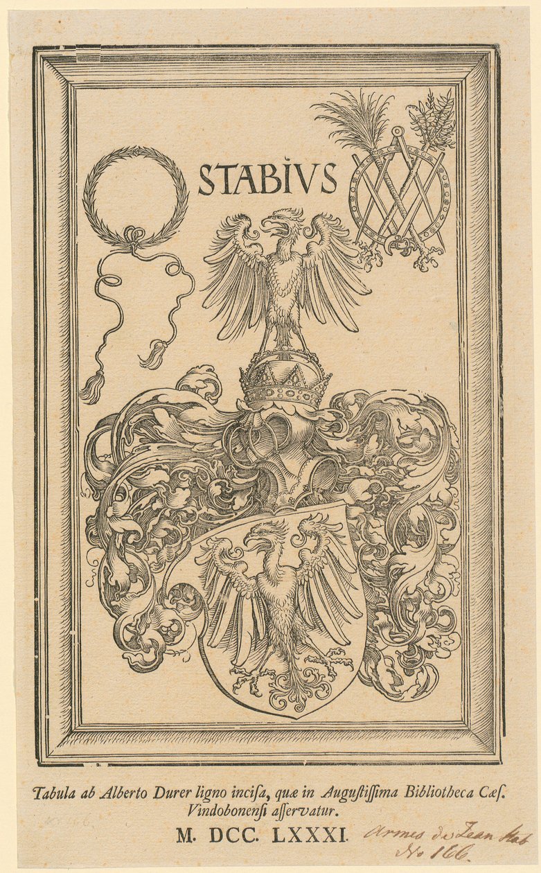 Alegoría con los escudos del Imperio y de la ciudad de Núremberg de Albrecht Dürer