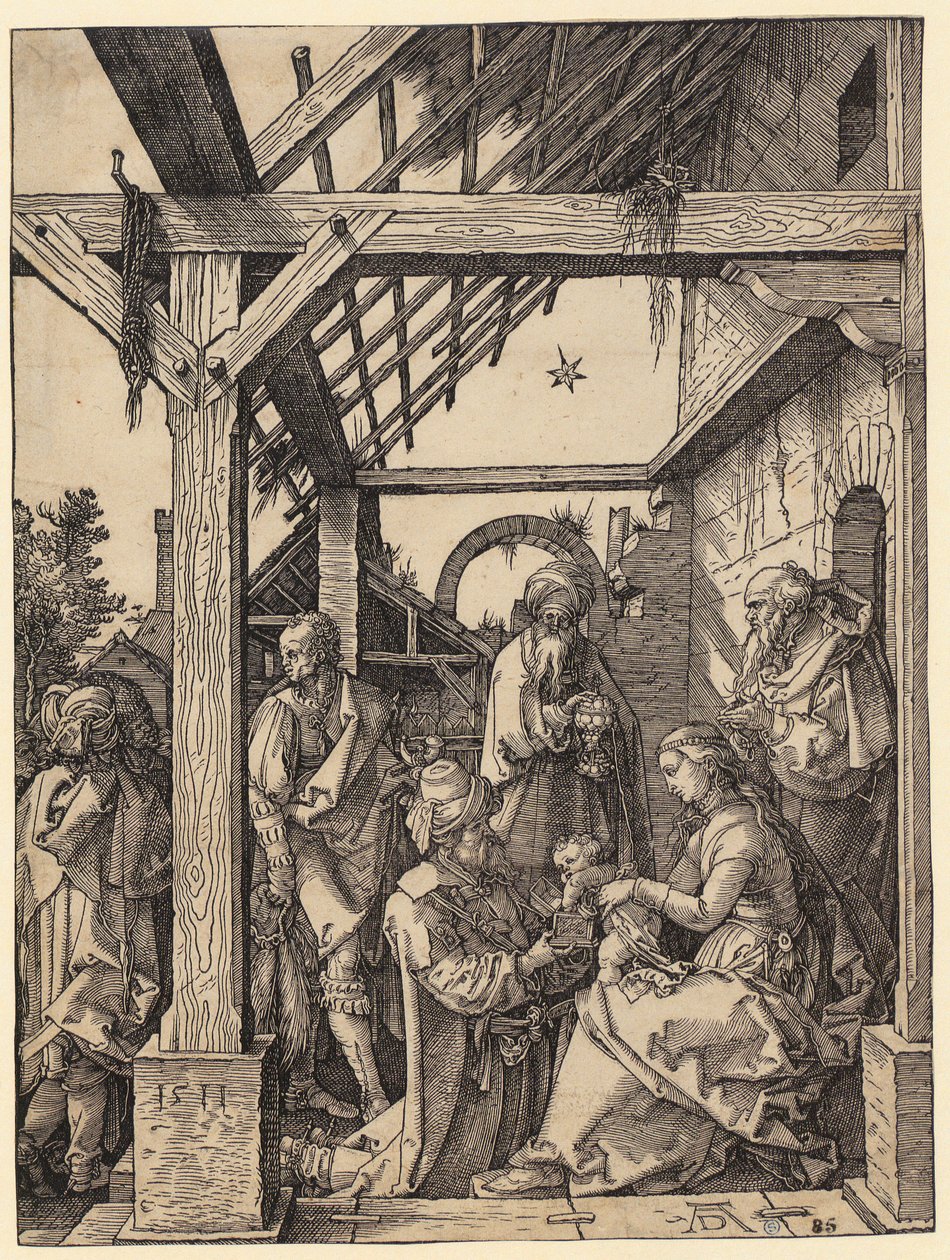 Adoración de los Reyes Magos de Albrecht Dürer
