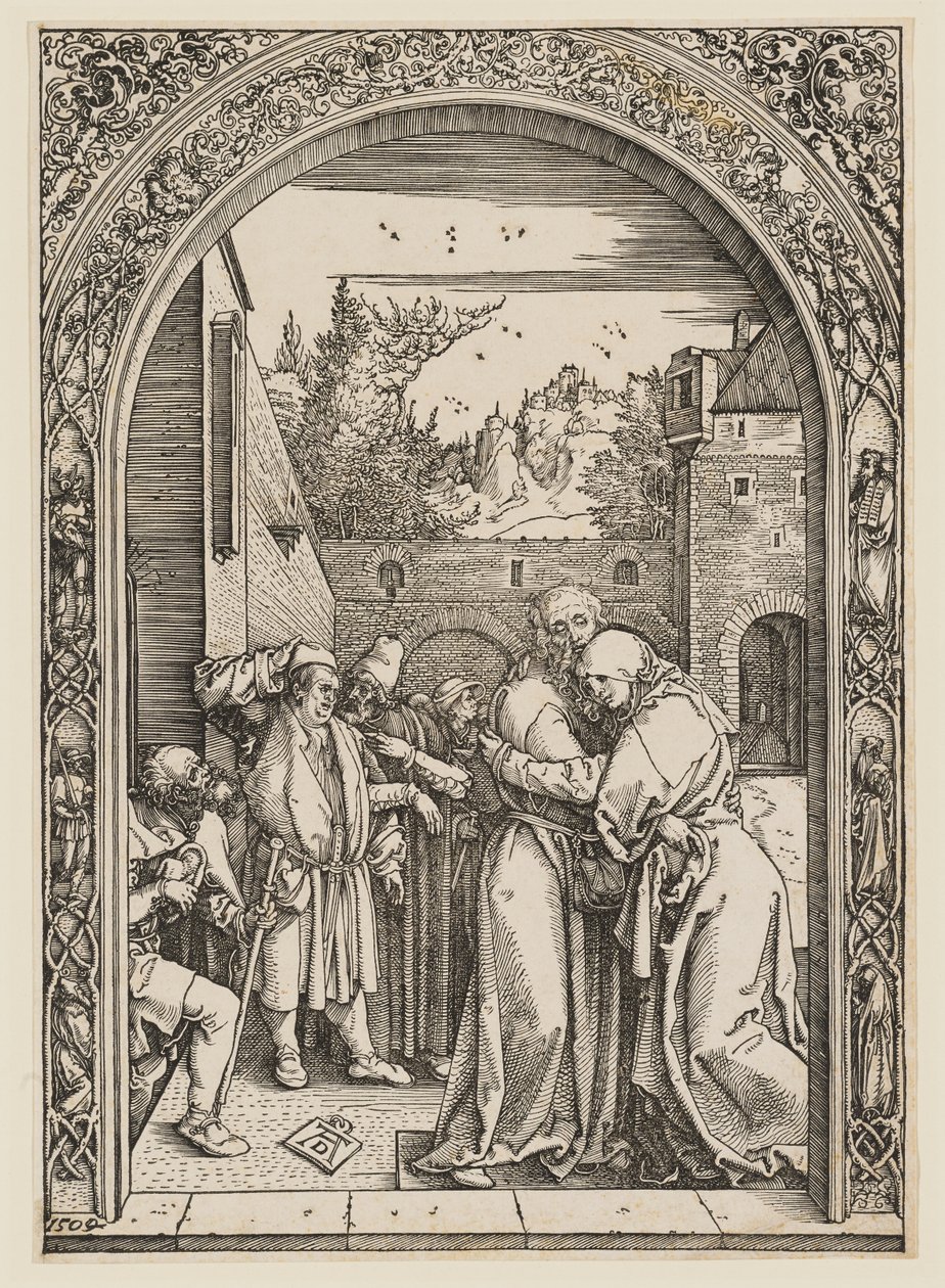 Ana y Joaquín bajo la Puerta Dorada de Albrecht Dürer