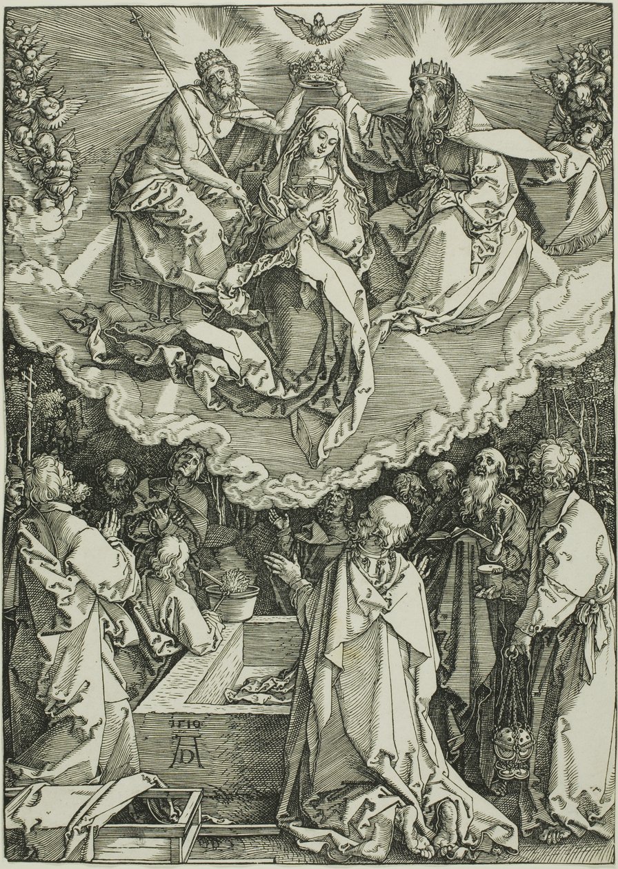 Asunción y Coronación de la Virgen, de La Vida de la Virgen de Albrecht Dürer