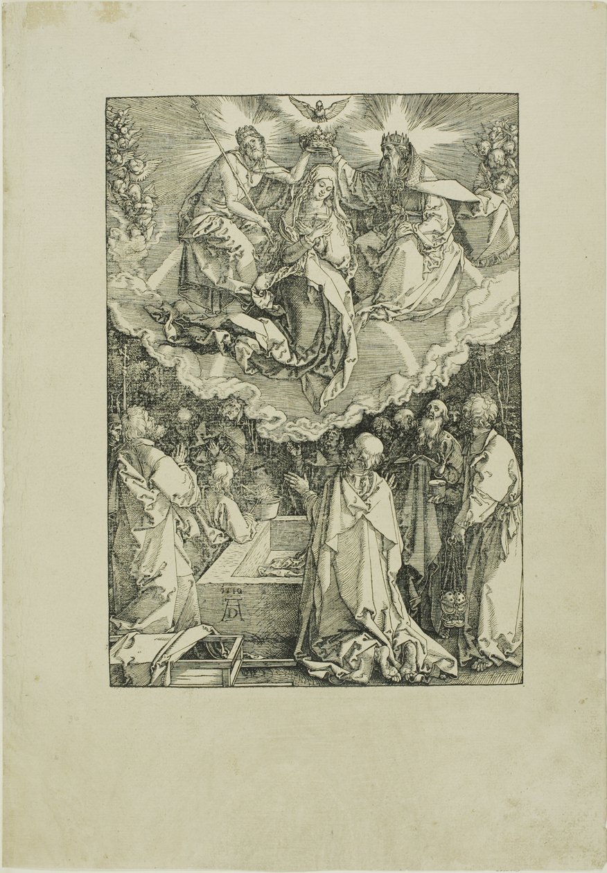 Asunción y coronación de la Virgen, de La vida de la Virgen de Albrecht Dürer