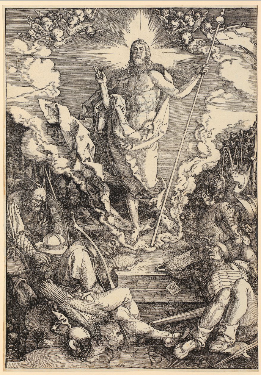 La Resurrección de Cristo, lámina 12 de la serie «La Gran Pasión» de Albrecht Dürer