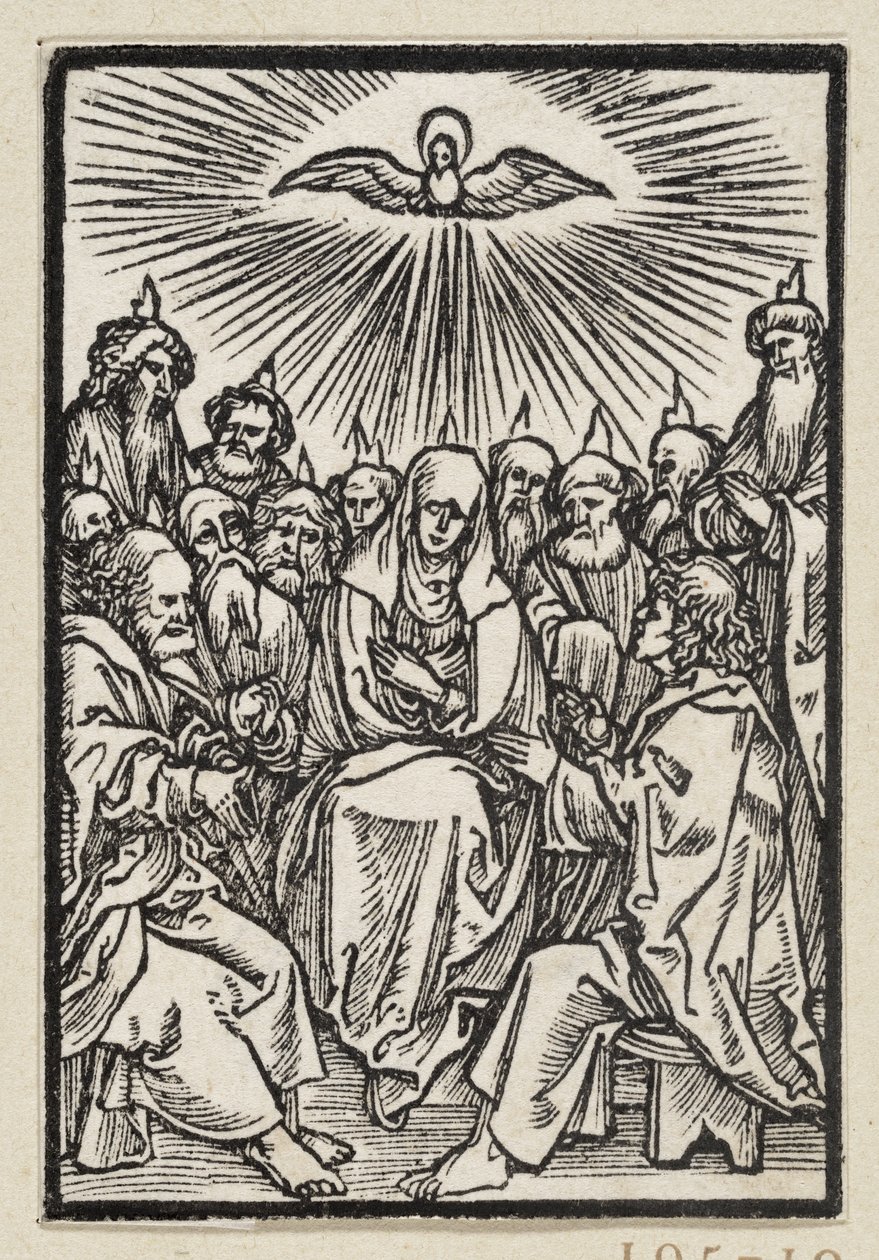 Derramamiento del Espíritu Santo (63 escenas religiosas) de Albrecht Dürer