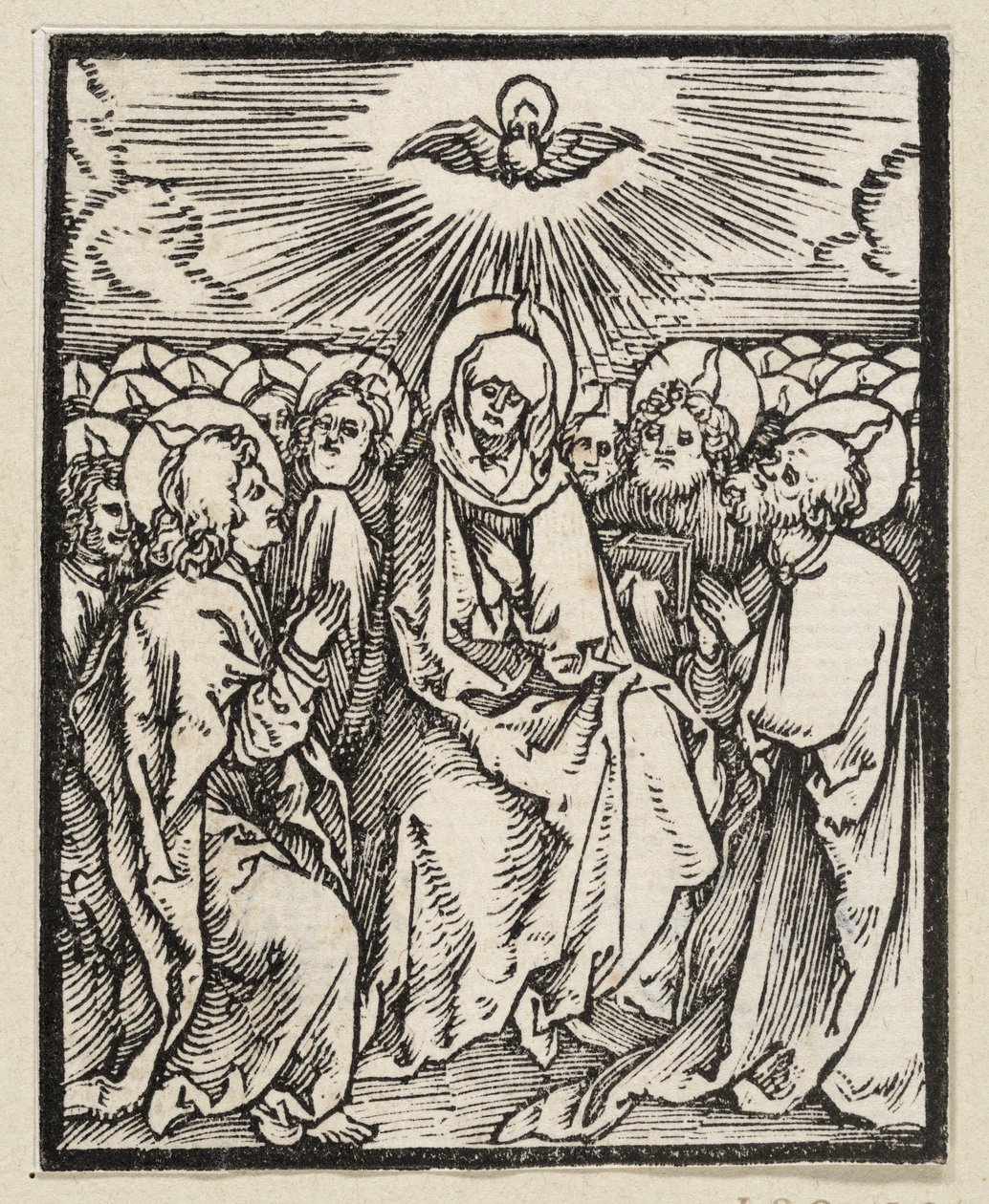 Derramamiento del Espíritu Santo (de: Postilla, 43 xilografías) de Albrecht Dürer