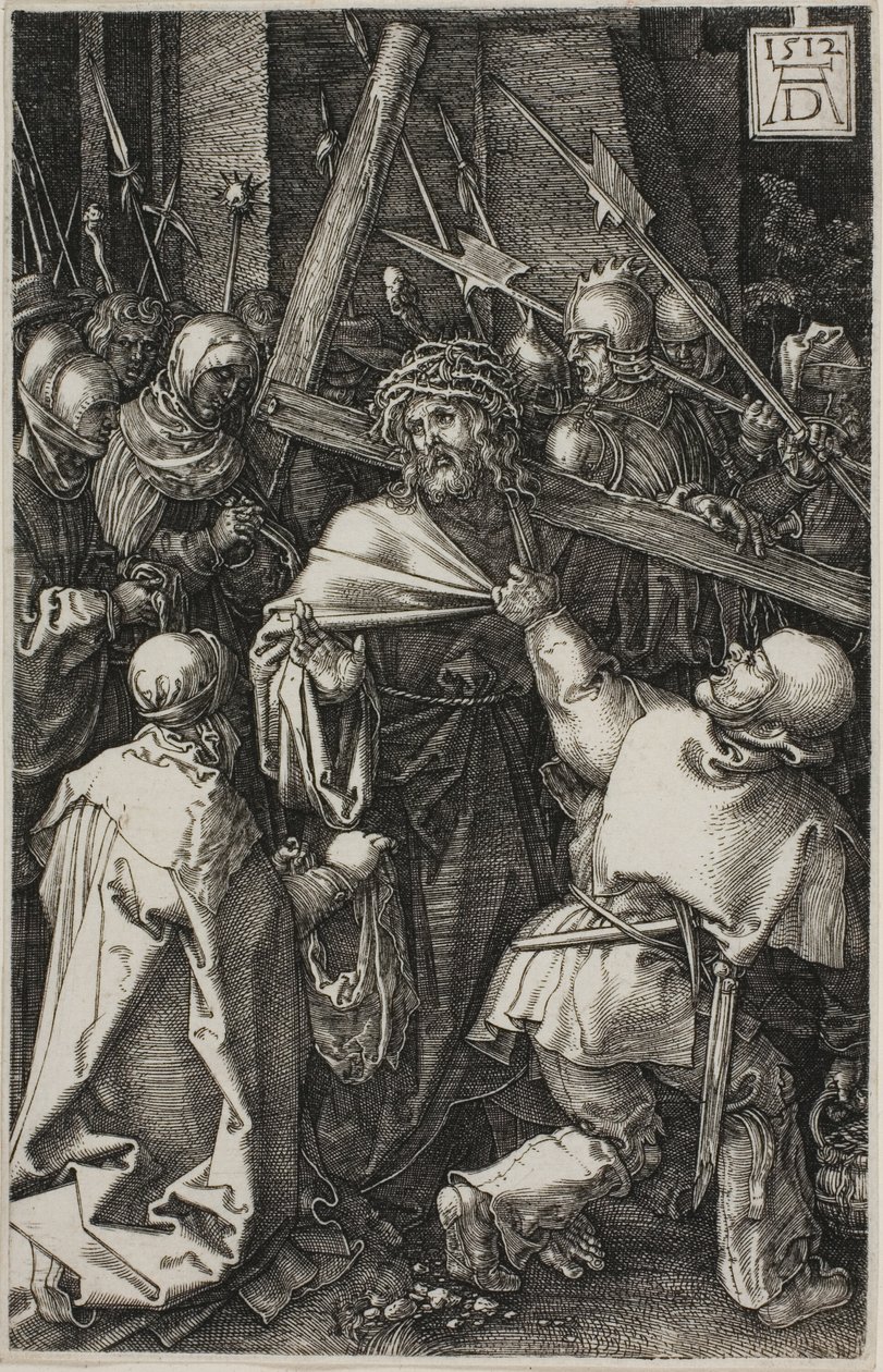 El porte de la cruz, de La Pasión grabada de Albrecht Dürer