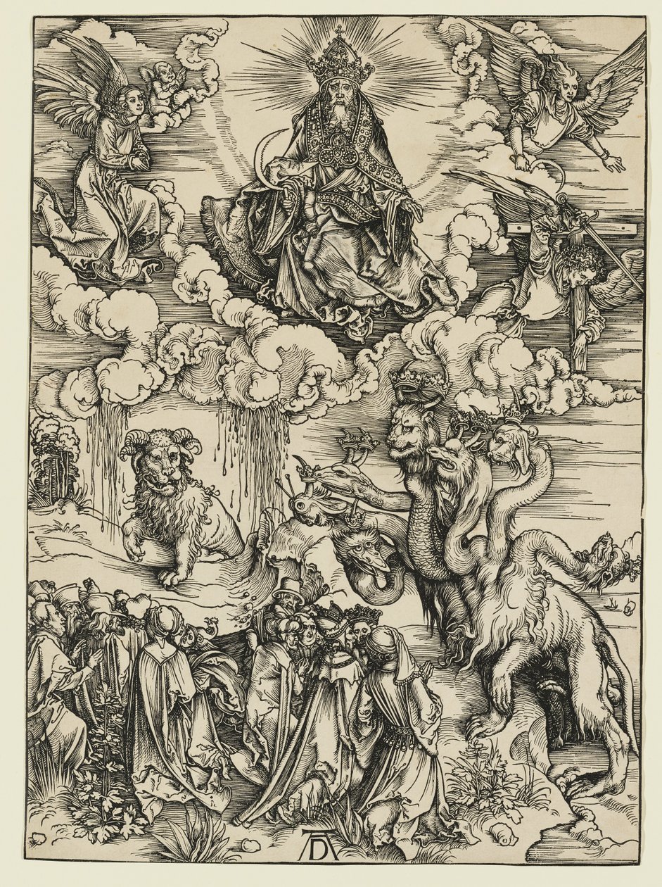 Bestia con dos cuernos como un cordero de Albrecht Dürer