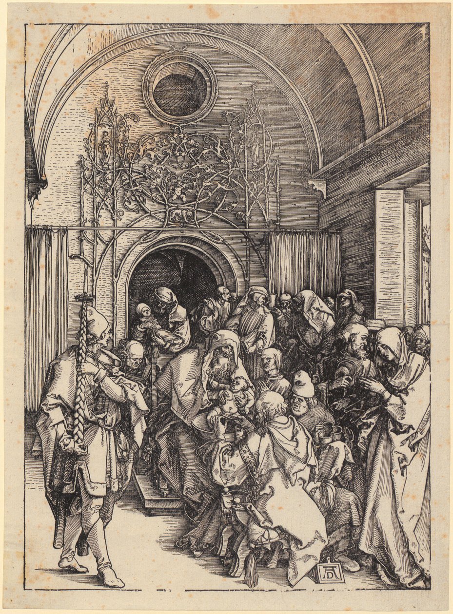 La circuncisión de Cristo, lámina 11 de la serie «La vida de María» de Albrecht Dürer