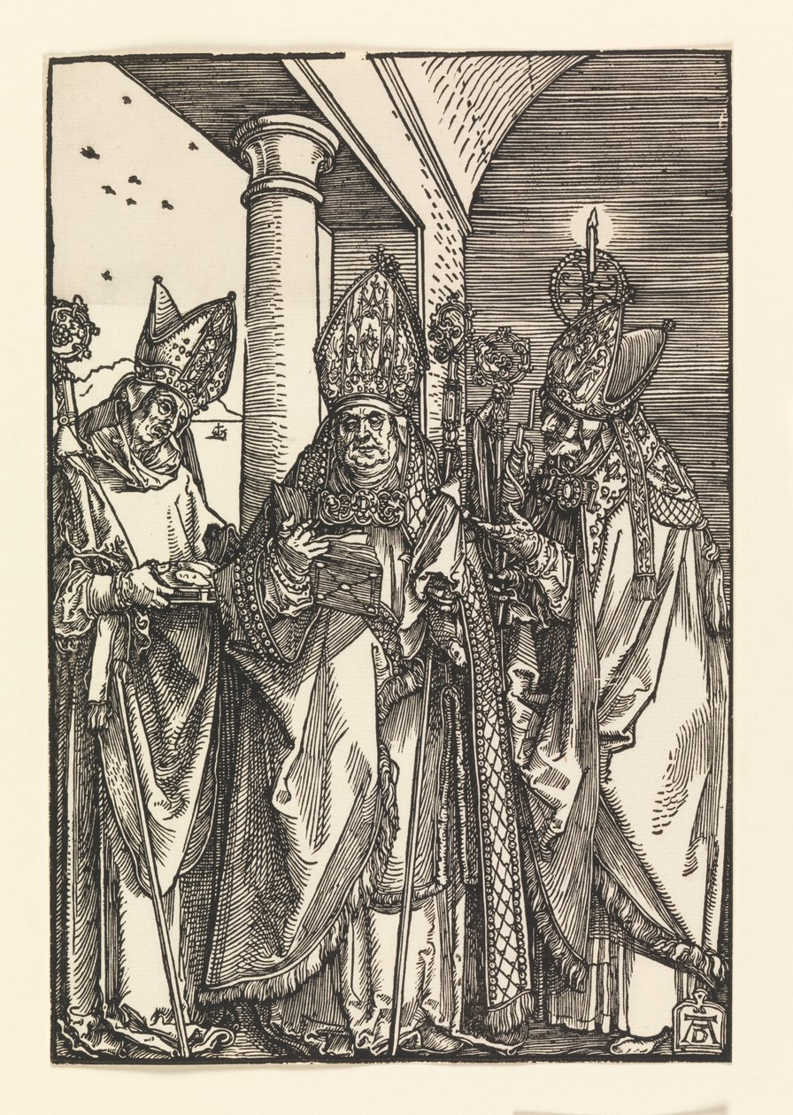 Obispos Nicolás, Ulrico, Erasmo de Albrecht Dürer