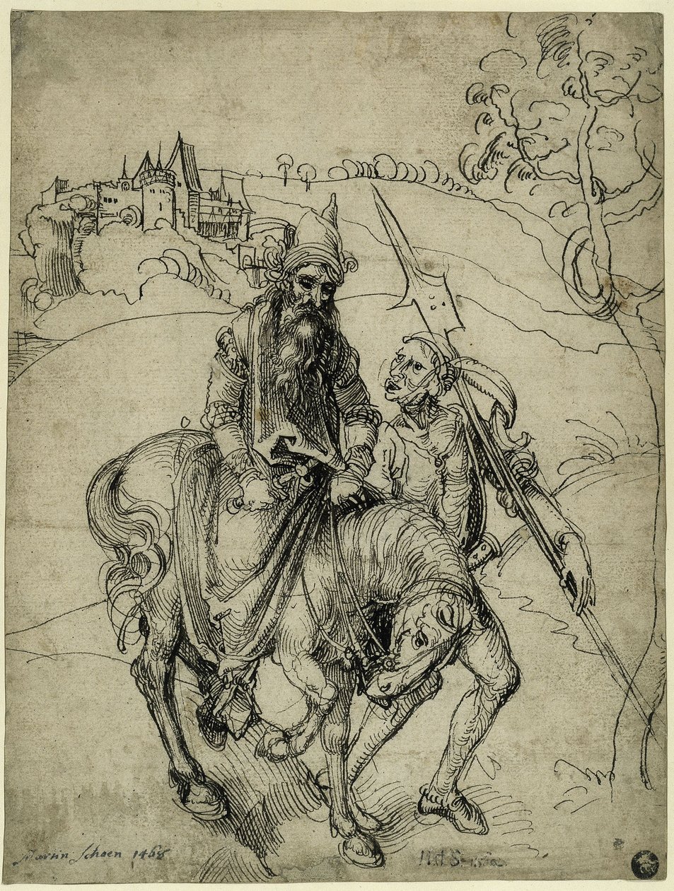 Jinete ciego (¿Belisario?) de Albrecht Dürer