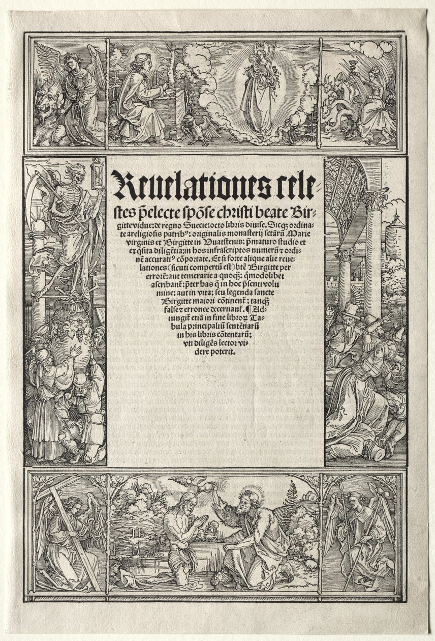 Borde - con el bautismo de Cristo de Albrecht Dürer