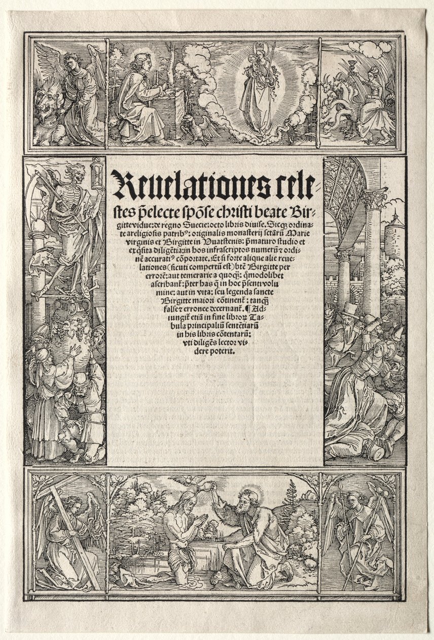 Borde - con El Bautismo de Cristo de Albrecht Dürer