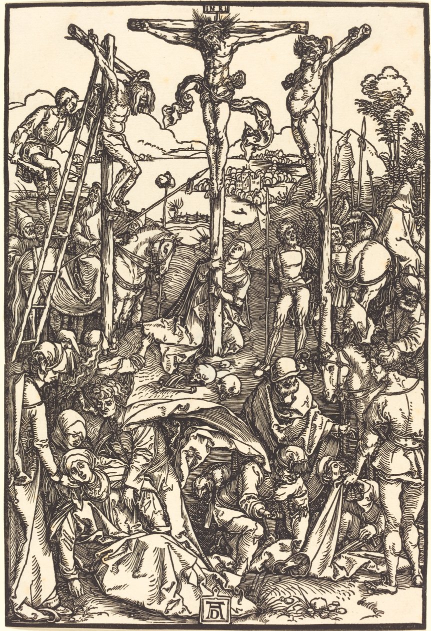 Calvario con las tres cruces de Albrecht Dürer