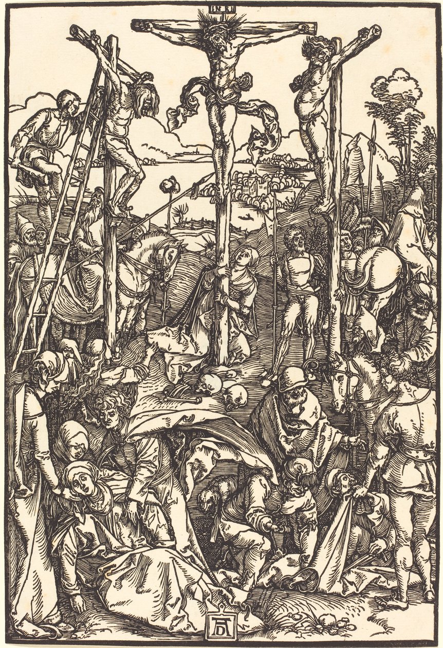 Calvario con las tres cruces de Albrecht Dürer