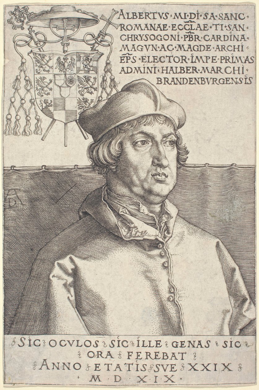 El cardenal Albrecht de Brandeburgo («el Pequeño Cardenal») de Albrecht Dürer