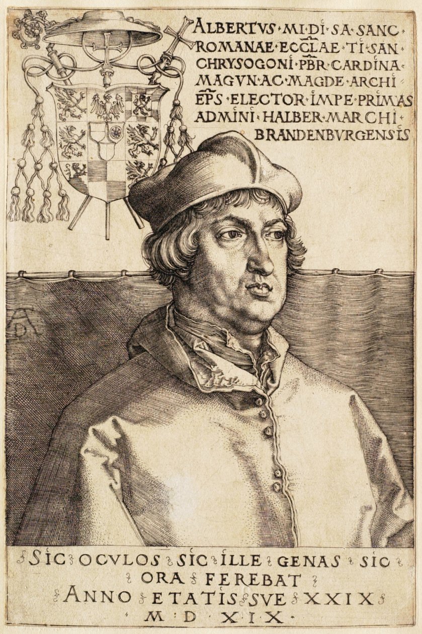 Cardenal Alberto de Brandeburgo (El pequeño cardenal) de Albrecht Dürer