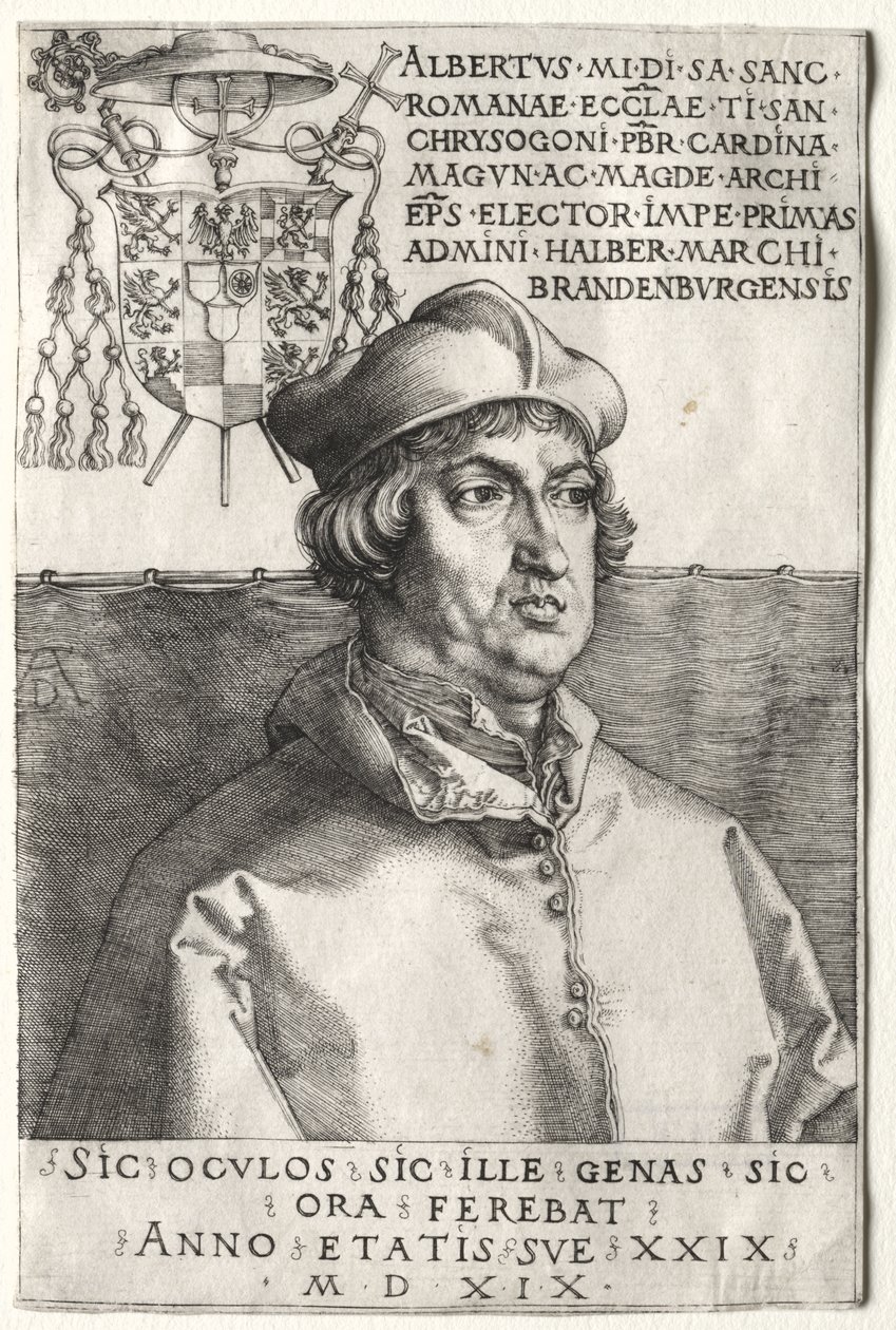 El cardenal Albrecht de Brandeburgo - La placa pequeña de Albrecht Dürer