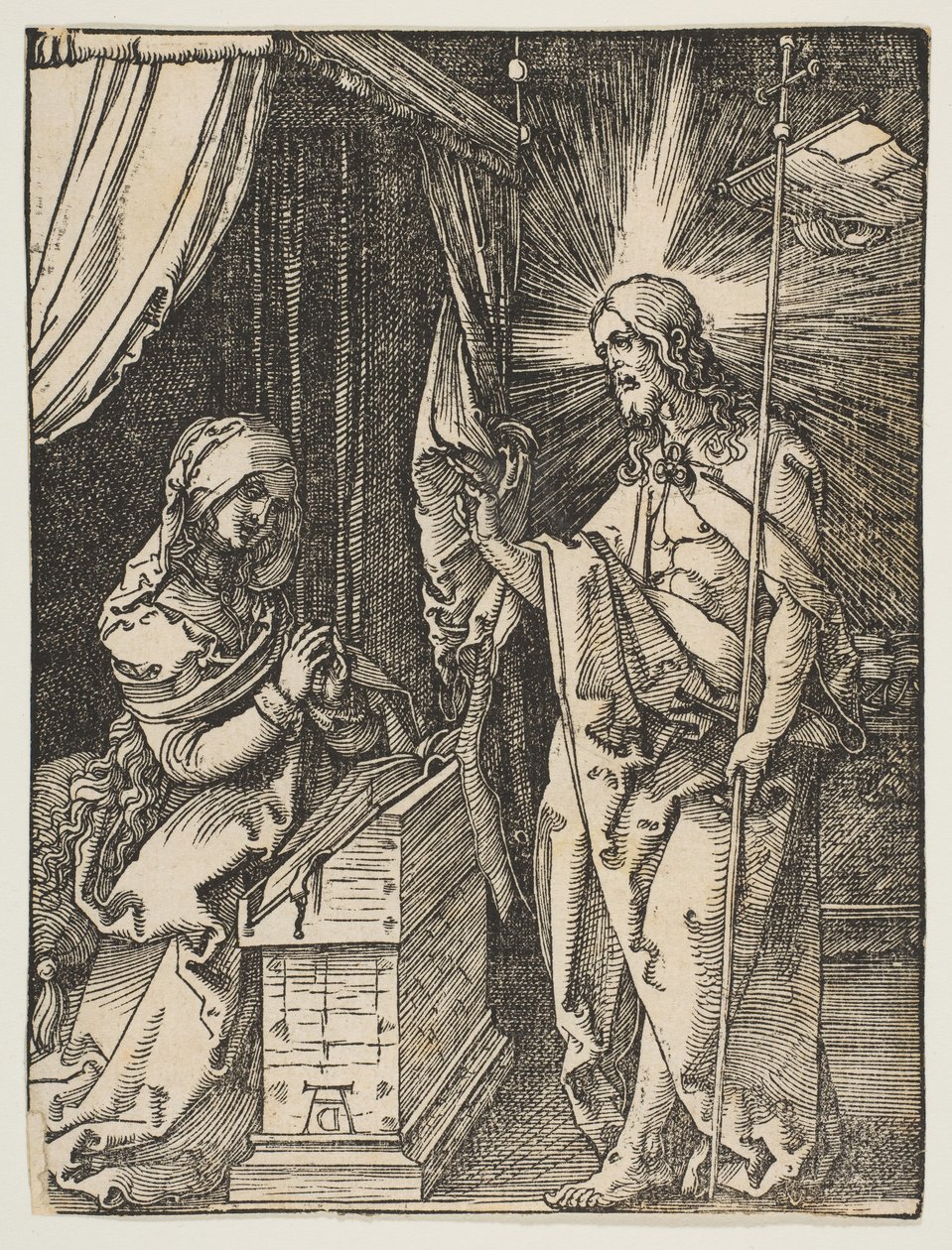 Cristo apareciendo a su madre, de La pequeña pasión, ca. 1510 de Albrecht Dürer
