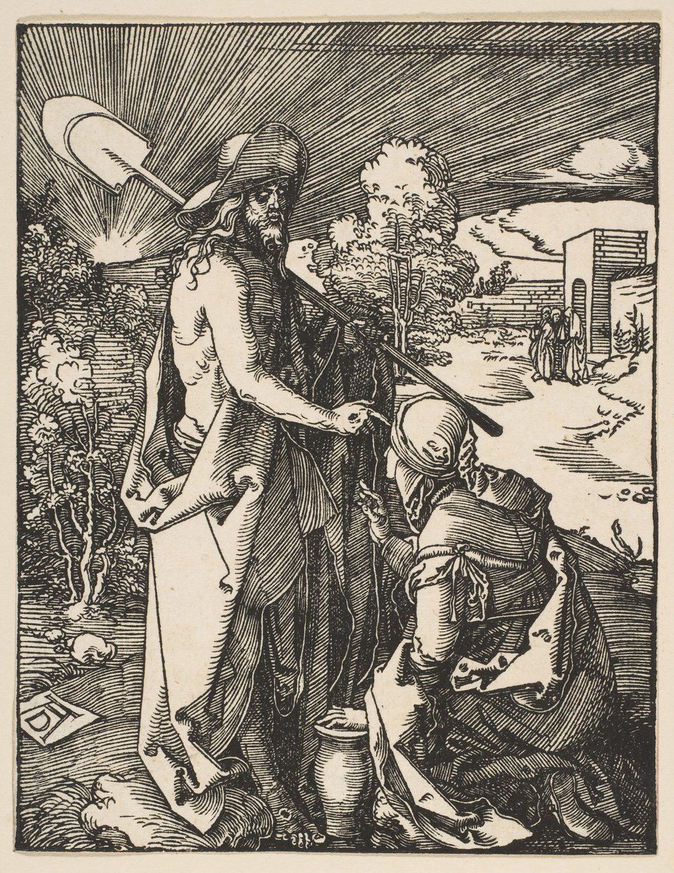 Cristo apareciendo a María Magdalena, de La pequeña pasión, ca. 1510 de Albrecht Dürer