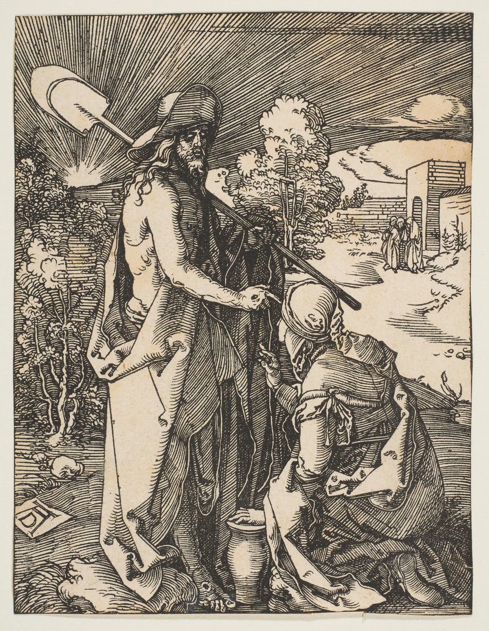 Cristo apareciendo a María Magdalena, de La Pequeña Pasión, ca. 1510 de Albrecht Dürer