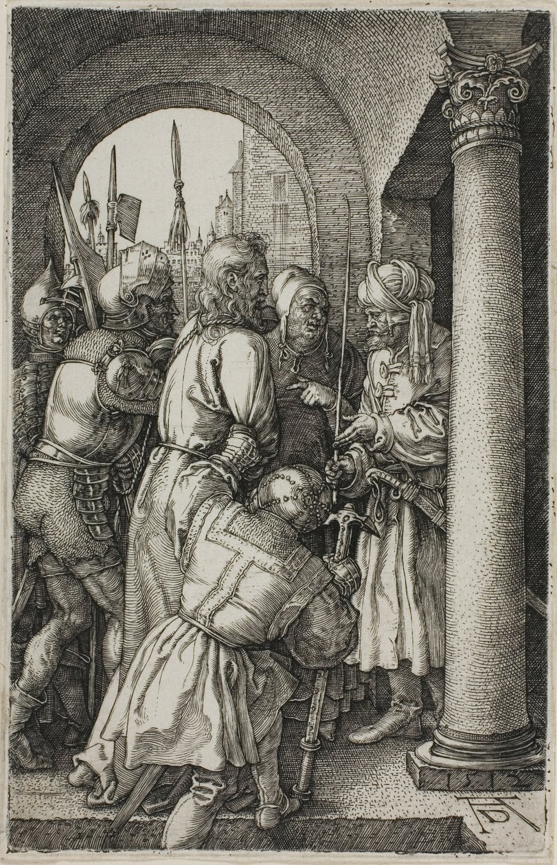 Cristo ante Pilato, de La Pasión Grabada de Albrecht Dürer