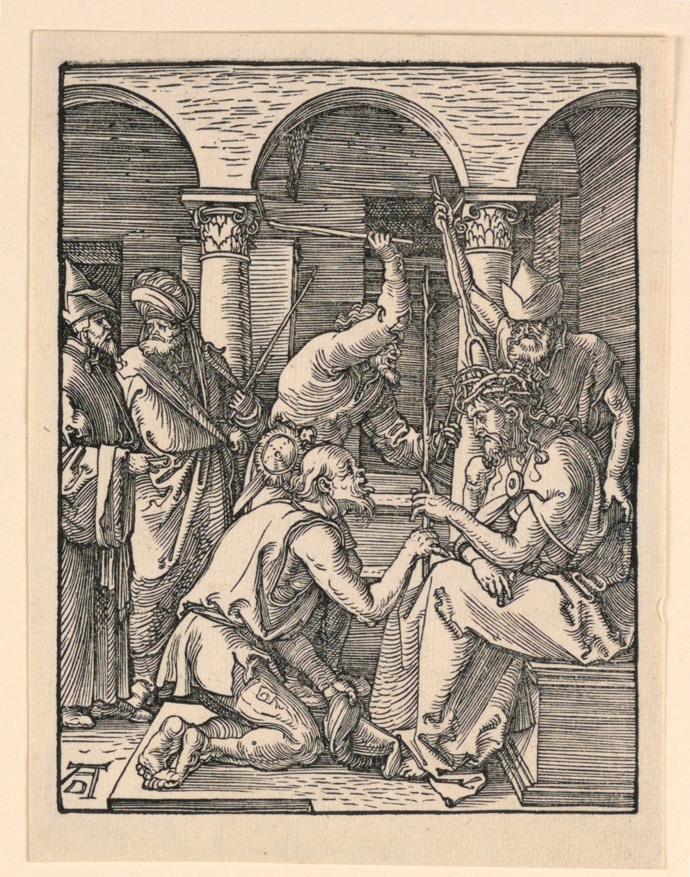 Cristo coronado de espinas, de la serie La pequeña pasión de Albrecht Dürer