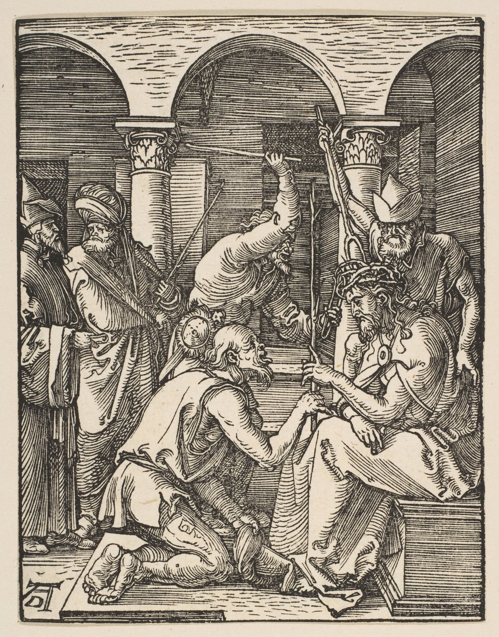 Cristo coronado de espinas, de «La pequeña Pasión» de Albrecht Dürer
