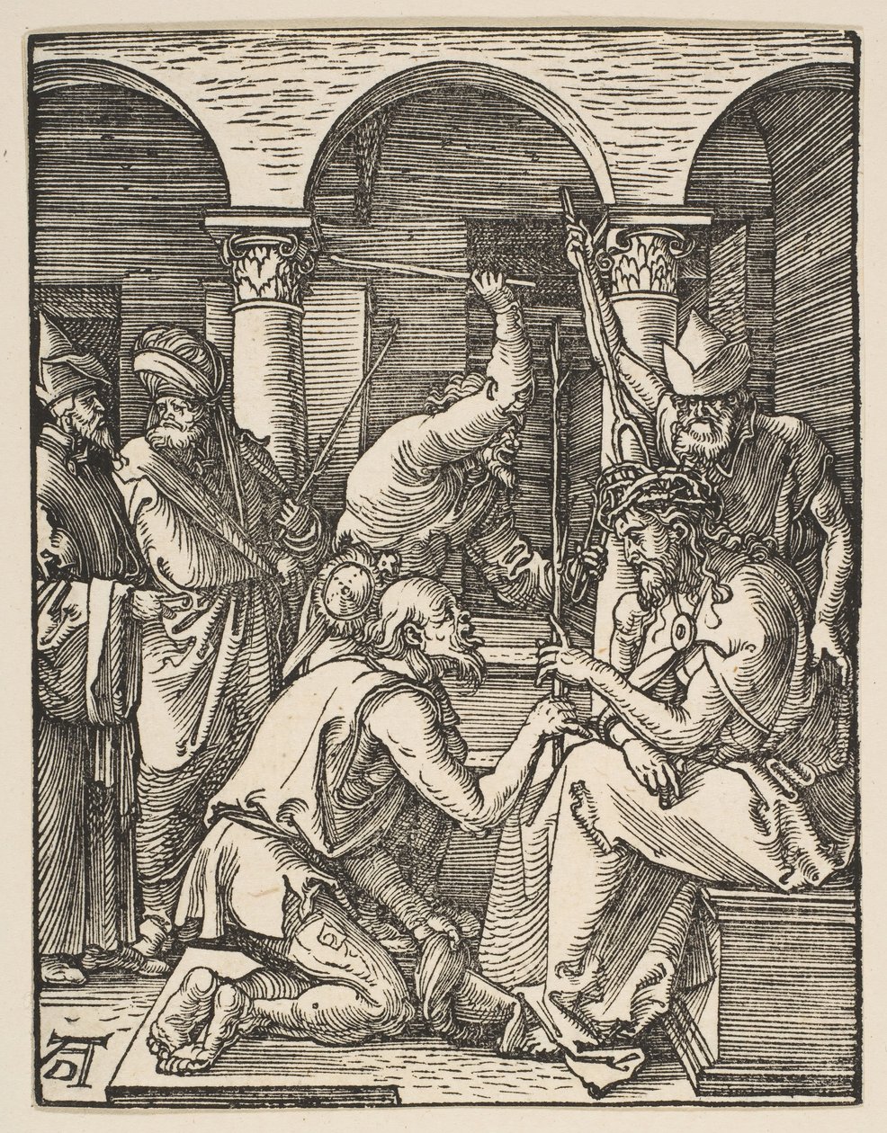 Cristo coronado de espinas, de La Pequeña Pasión, ca. 1509 de Albrecht Dürer