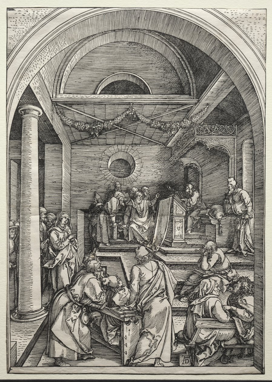 Cristo disputando con los doctores de Albrecht Dürer
