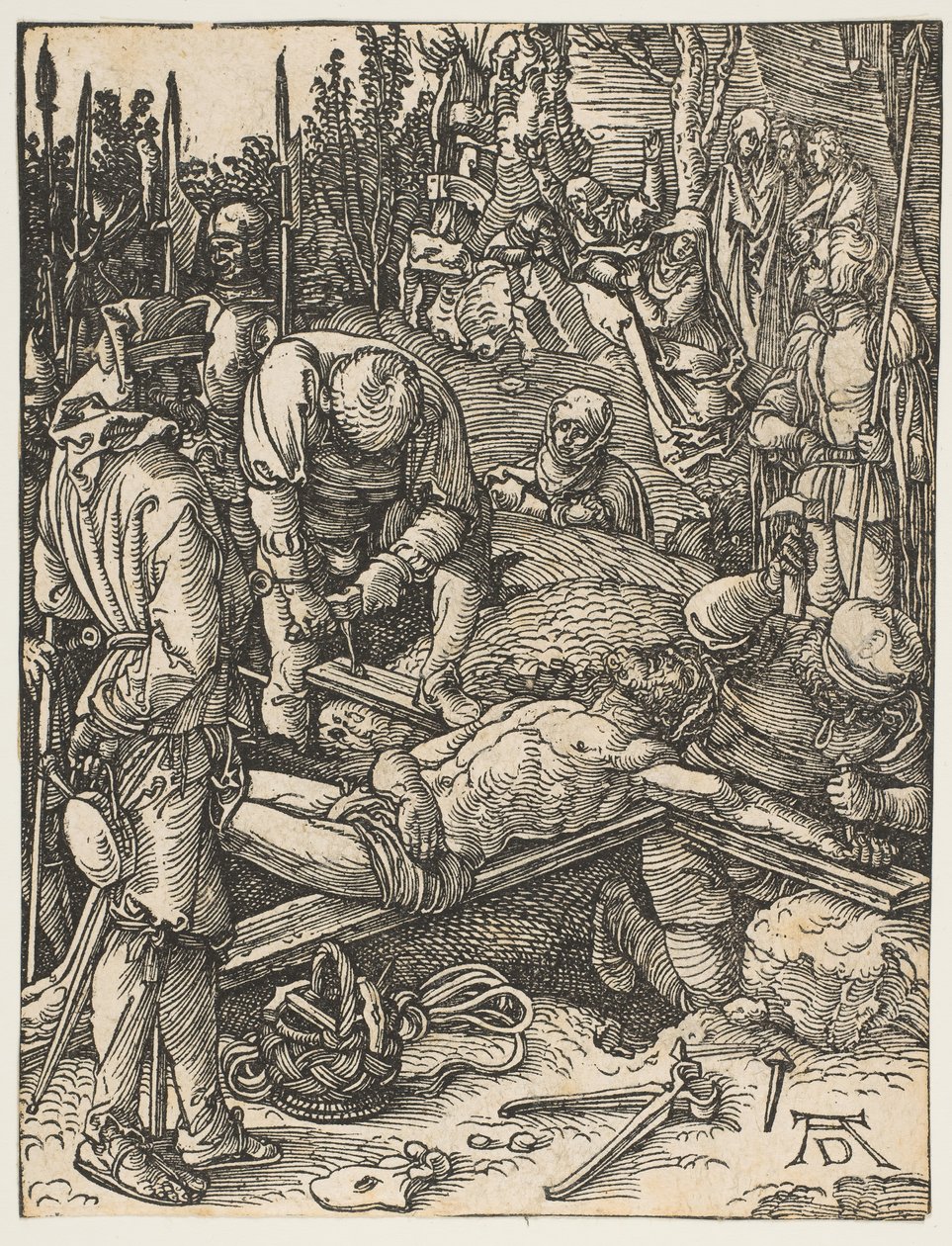 Cristo clavado en la cruz, de La pequeña pasión, ca. 1509 de Albrecht Dürer