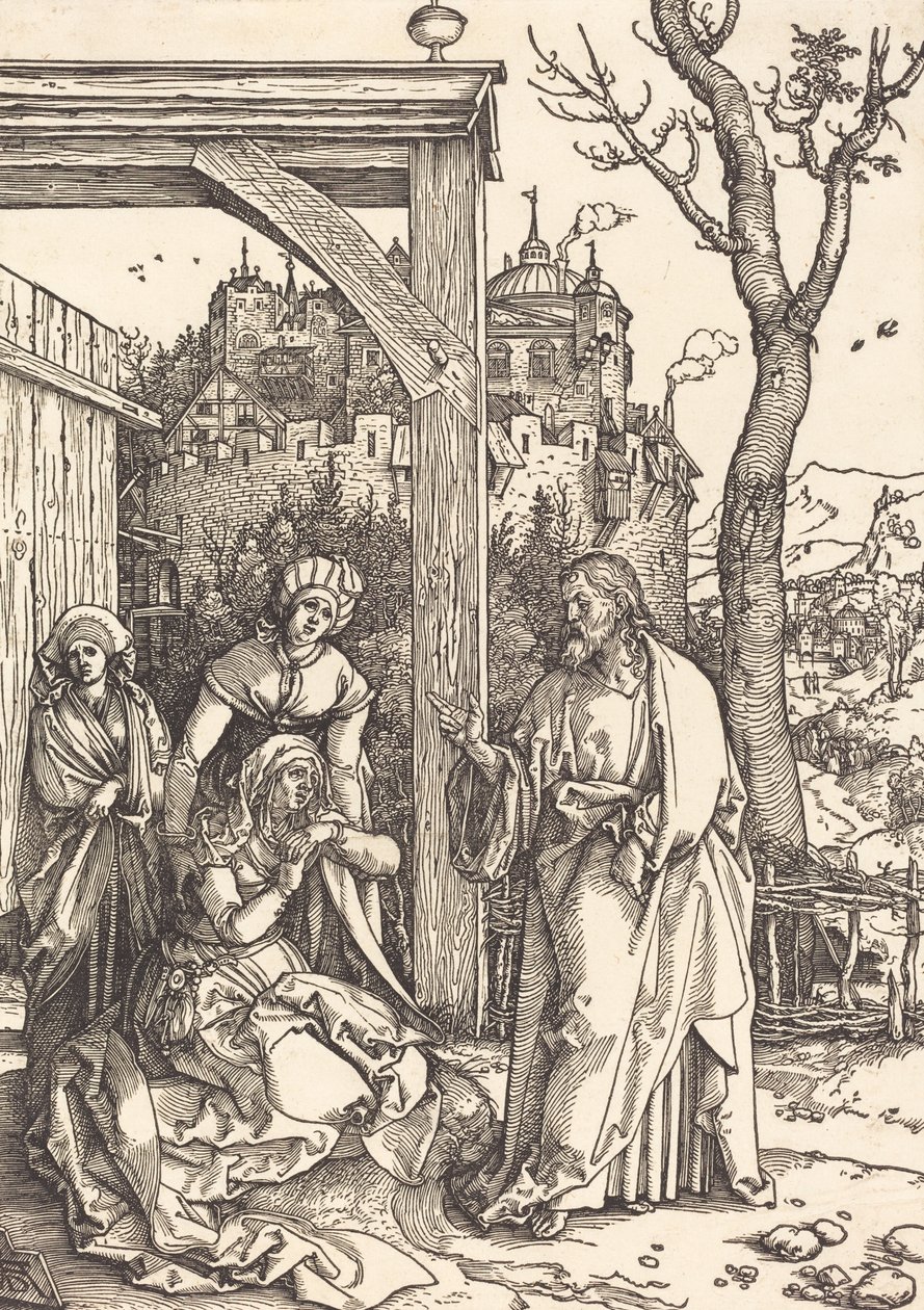 Cristo despidiéndose de su madre, c. 1504-1505 de Albrecht Dürer