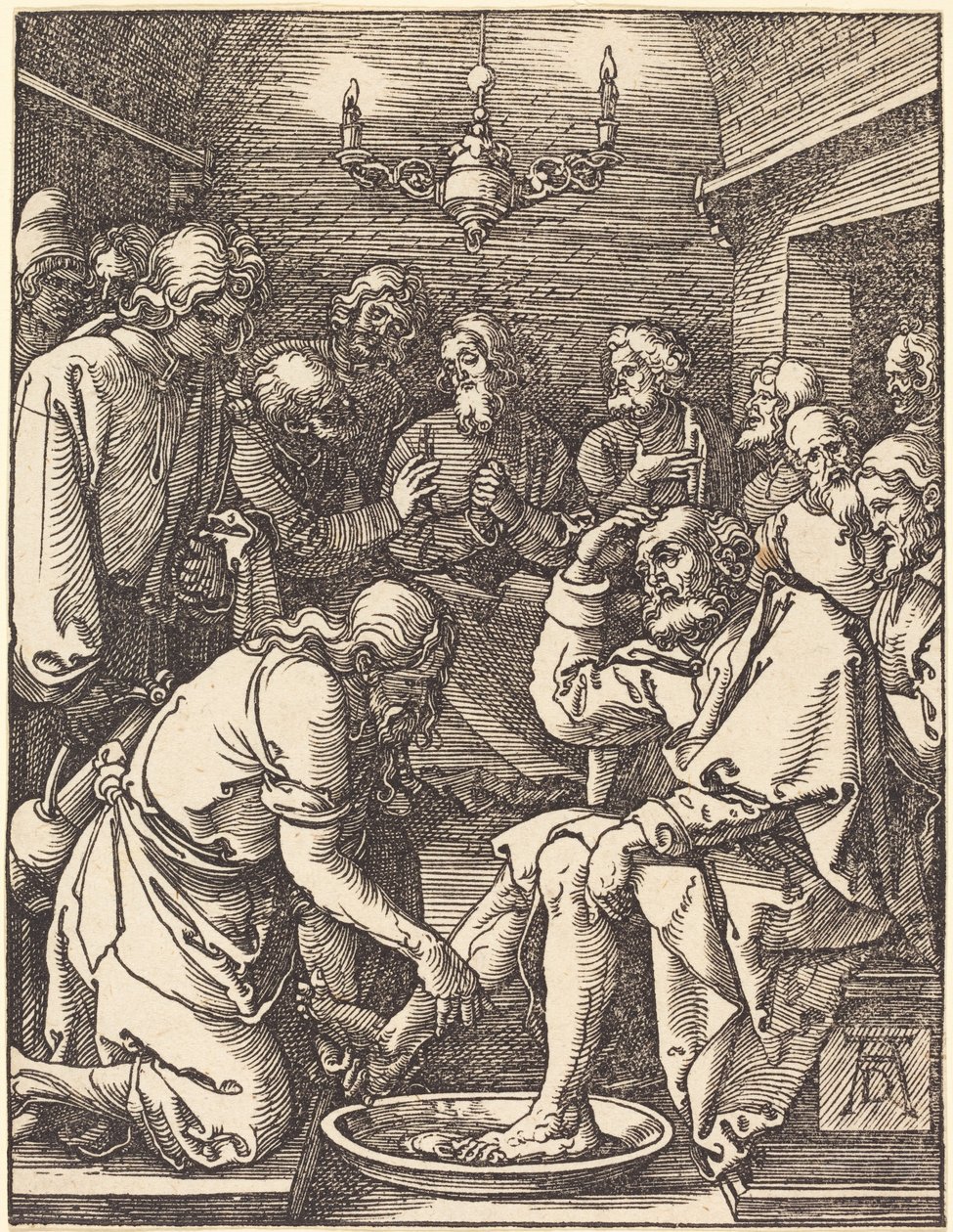 Cristo lavando los pies a los discípulos de Albrecht Dürer