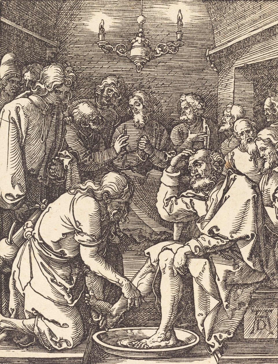 Cristo lavando los pies de los discípulos de Albrecht Dürer
